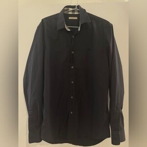 Men’s Large Black Button Burberry Button Down